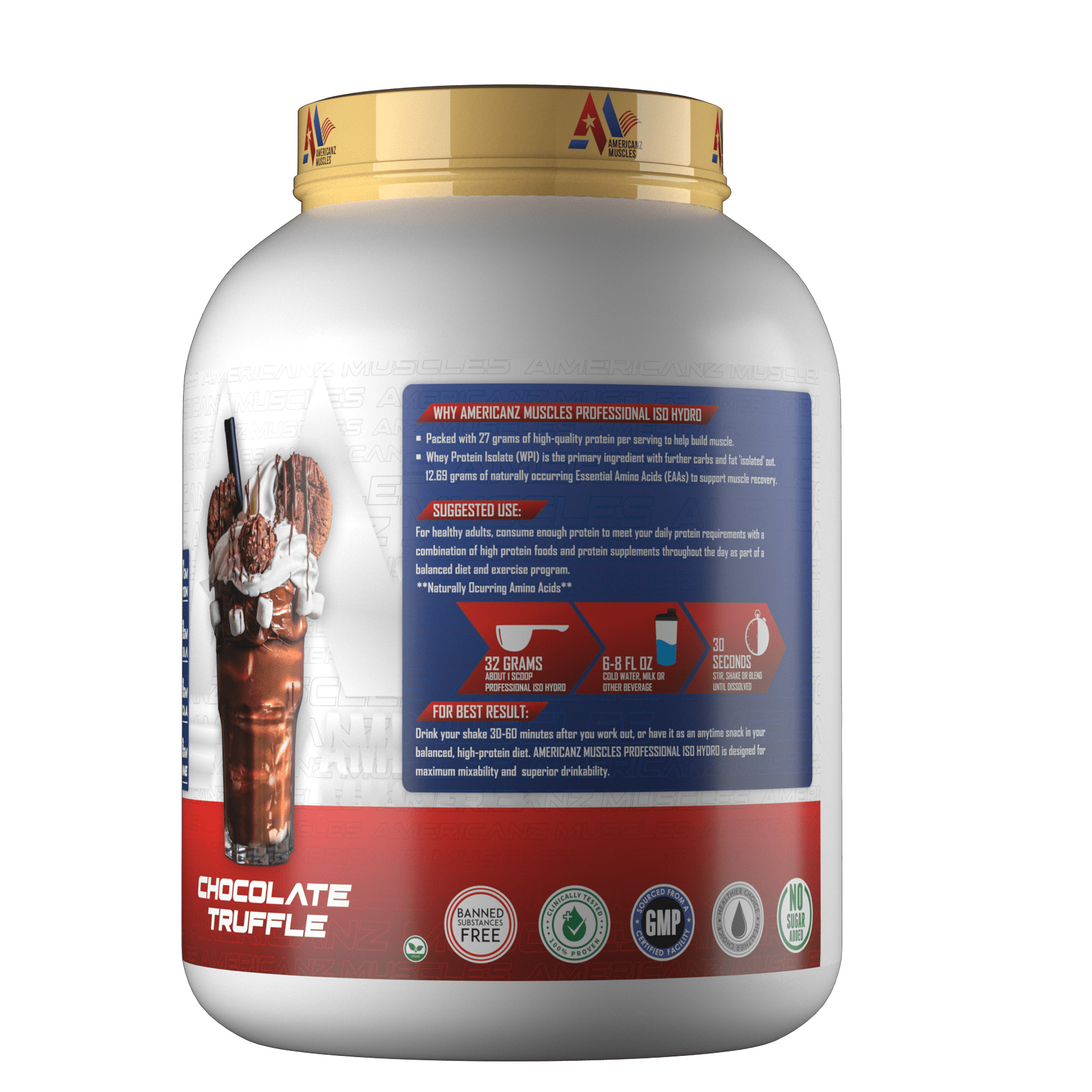 Americanz Muscles Professional ISO-Hydro Ultra Hydrolyzed Protein - Image 2